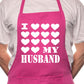 Adult I Love My Husband BBQ Cooking Funny Novelty Apron