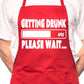 Getting Drunk Party BBQ Cooking Apron