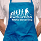 Adult Evolution Of Metal Detecting BBQ Cooking Funny Novelty Apron