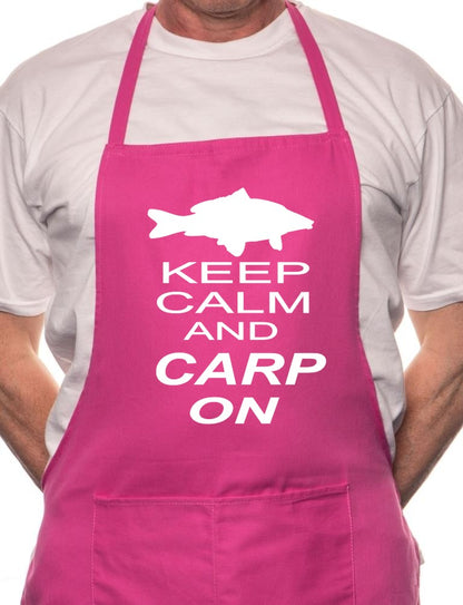 Keep Calm And Carp On Fishing BBQ Cooking Apron