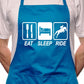 Adult Eat Sleep Ride Horse Riding BBQ Cooking Funny Novelty Apron