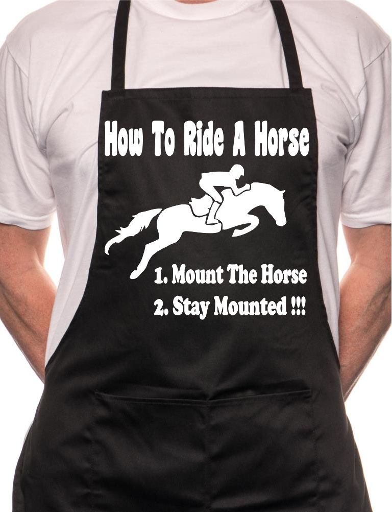 How To Ride A Horse Pony BBQ Cooking Apron