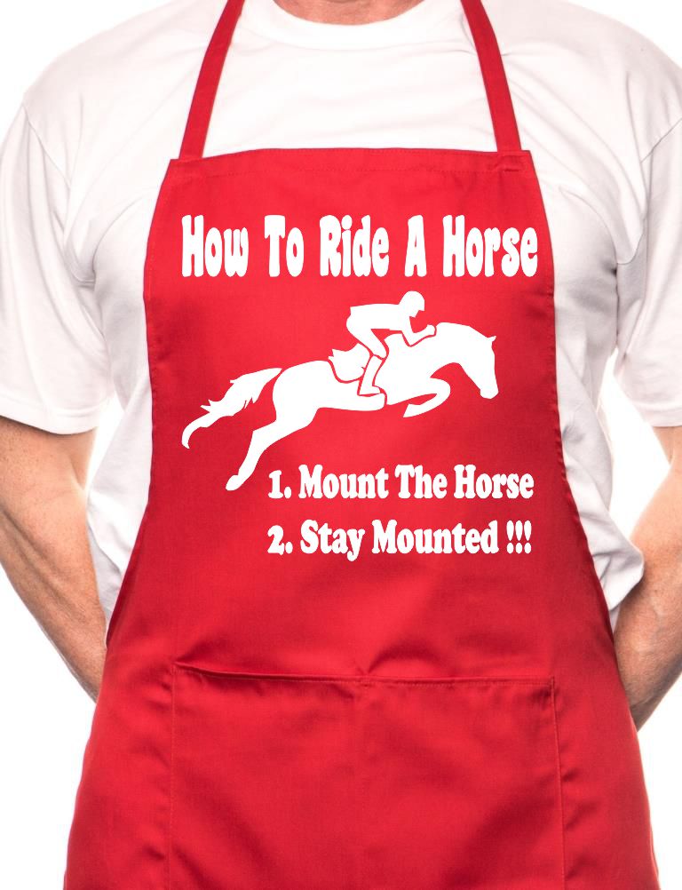 How To Ride A Horse Pony BBQ Cooking Apron