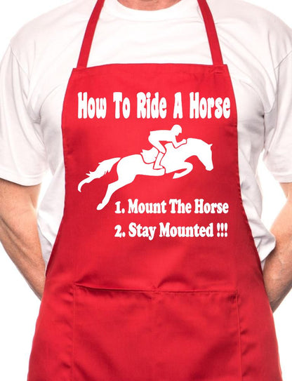 How To Ride A Horse Pony BBQ Cooking Apron
