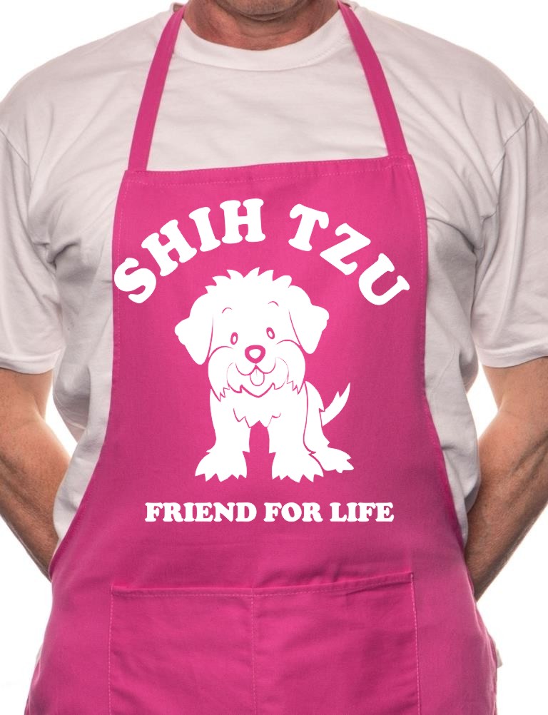 Adult Shih Tzu Dog Lover Gift BBQ Cooking Funny Novelty Apron
