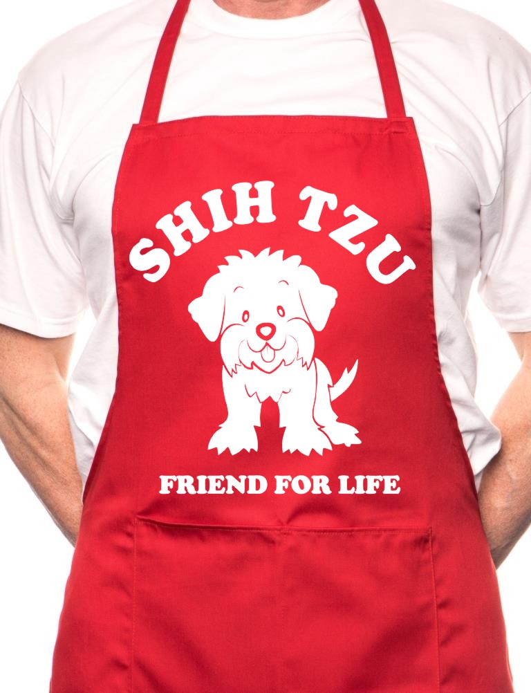 Adult Shih Tzu Dog Lover Gift BBQ Cooking Funny Novelty Apron