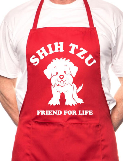 Adult Shih Tzu Dog Lover Gift BBQ Cooking Funny Novelty Apron
