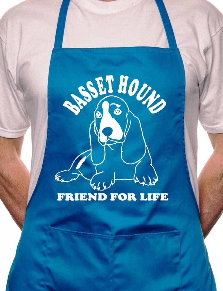 Adult Basset Hound Dog Lover Gift BBQ Cooking Funny Novelty Apron