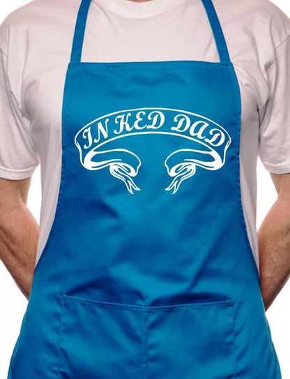 Inked Dad Tattoo Artist BBQ Cooking Apron