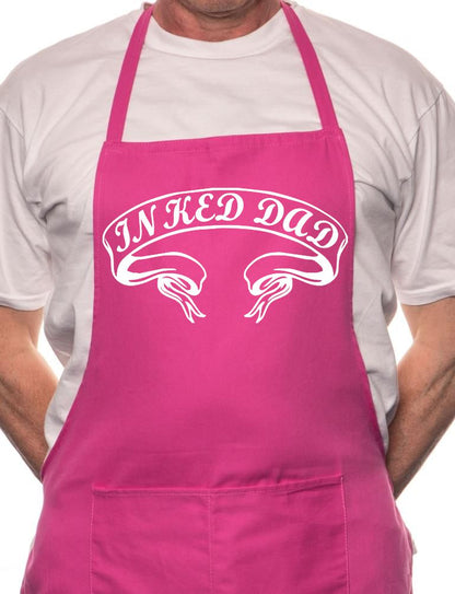Inked Dad Tattoo Artist BBQ Cooking Apron