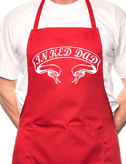 Inked Dad Tattoo Artist BBQ Cooking Apron