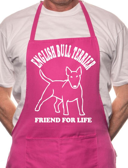 Adult English Bull Terrier Dog BBQ Cooking Funny Novelty Apron