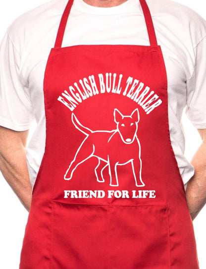 Adult English Bull Terrier Dog BBQ Cooking Funny Novelty Apron