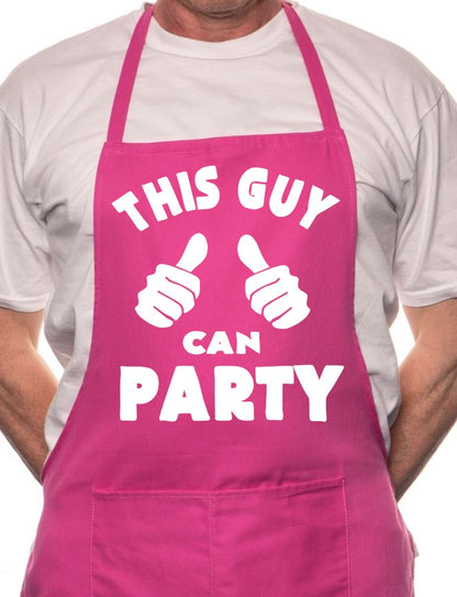 Adult This Guy Can Party BBQ Cooking Funny Novelty Apron