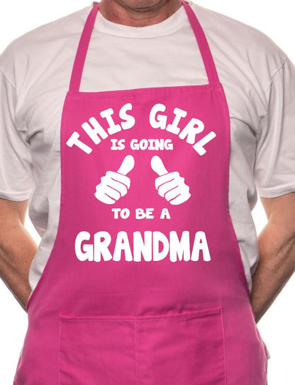 Adult This Girl Going To Be Grandma BBQ Cooking Funny Novelty Apron