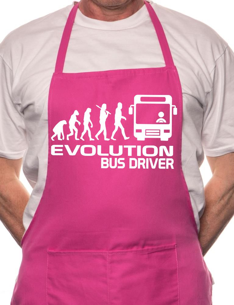 Adult Evolution Of Bus Driver BBQ Cooking Funny Novelty Apron