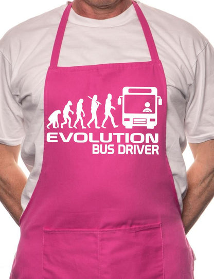 Adult Evolution Of Bus Driver BBQ Cooking Funny Novelty Apron
