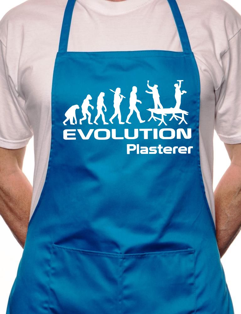 Adult Evolution Of Plasterer BBQ Cooking Funny Novelty Apron