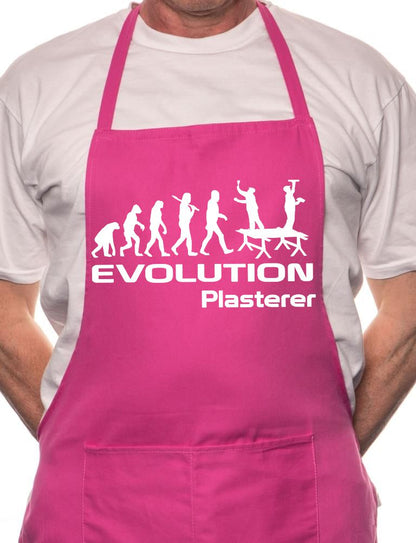 Adult Evolution Of Plasterer BBQ Cooking Funny Novelty Apron