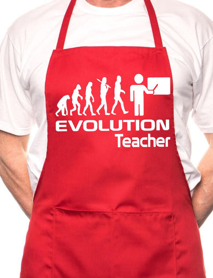 Evolution Of A Teacher Lecturer BBQ Cooking Apron