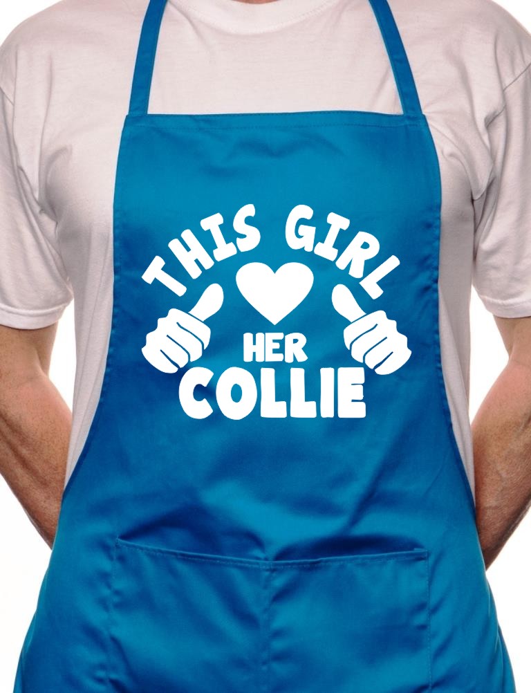 This Girl Loves Her Collie Dog BBQ Cooking Apron