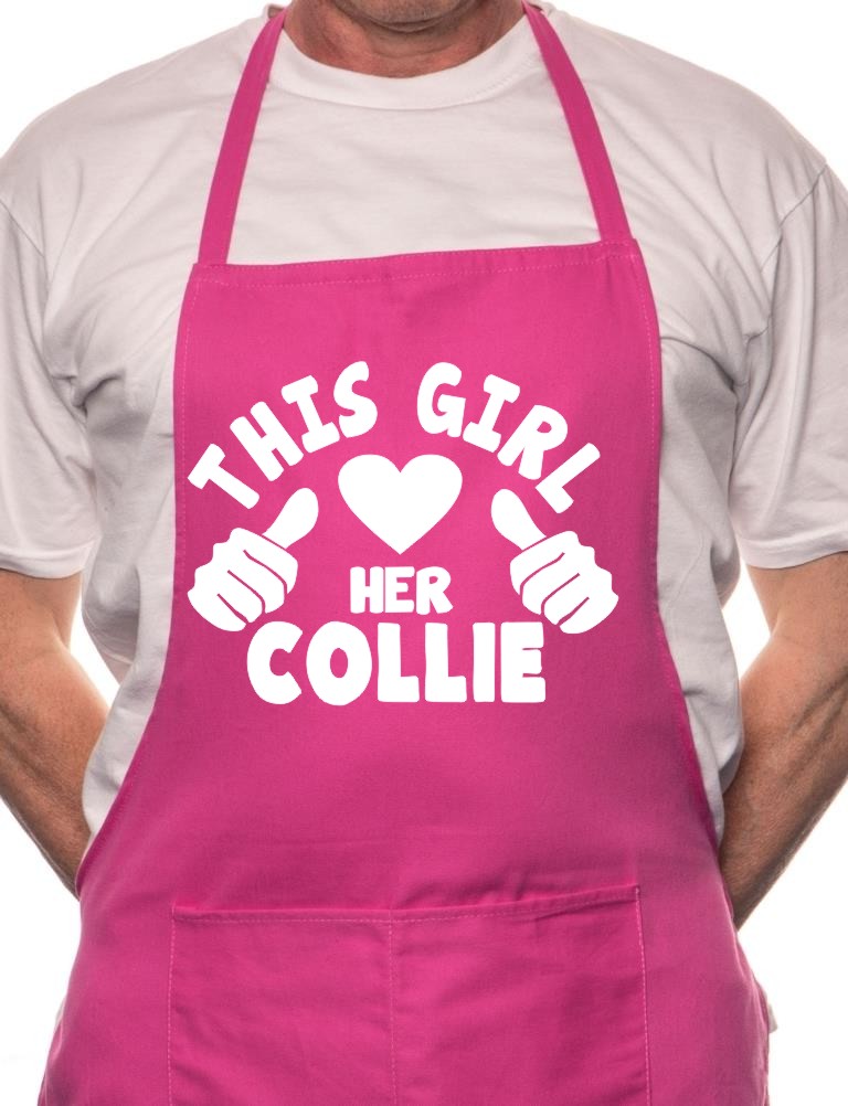 This Girl Loves Her Collie Dog BBQ Cooking Apron