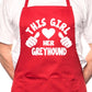 Adult This Girl Loves Her Greyhound Dog BBQ Cooking Funny Novelty Apron