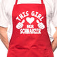 This Girl Loves Her Schnauzer Dog BBQ Cooking Apron