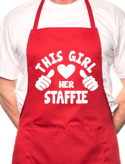 This Girl Loves Her Staffie Dog BBQ Cooking Apron