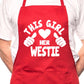 Adult This Girl Loves Her Westie Dog BBQ Cooking Funny Novelty Apron