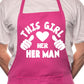 Adult This Girl Loves Her Man BBQ Cooking Funny Novelty Apron