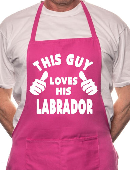 This Guy Loves His Labrador BBQ Dog Cooking Apron