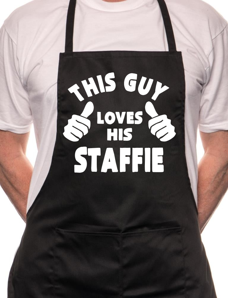 This Guy Loves His Staffie BBQ Dog Cooking Apron