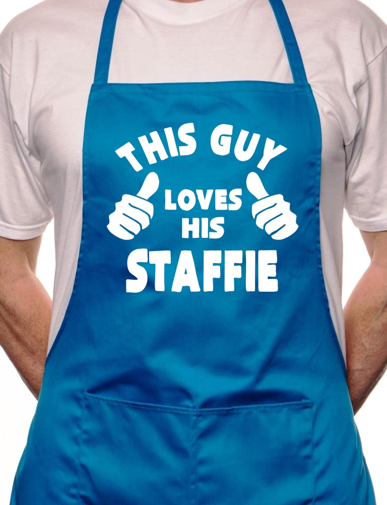 This Guy Loves His Staffie BBQ Dog Cooking Apron