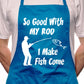 Adult So Good With My Rod Fishing BBQ Cooking Funny Novelty Apron