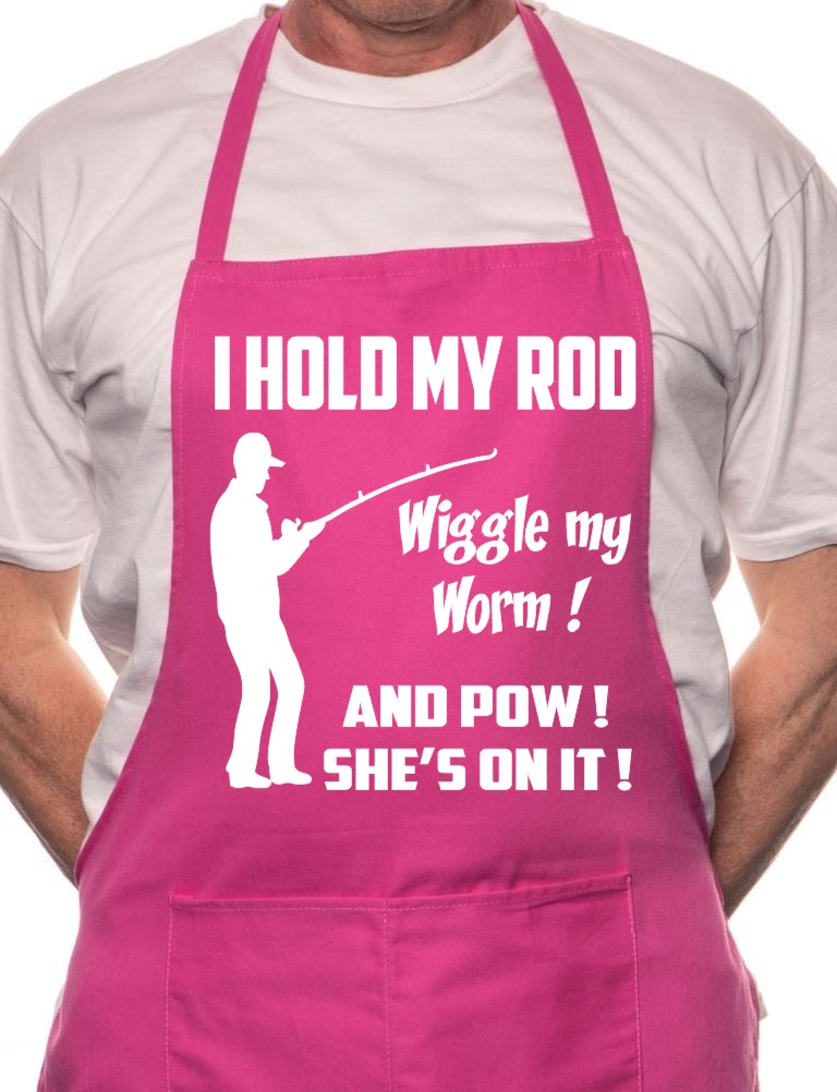 I Hold My Rod Fishing BBQ Cooking Apron