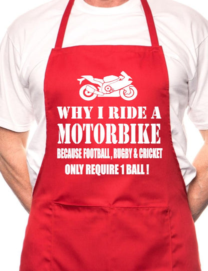 Adult Why I Ride A Motorbike BBQ Cooking Funny Novelty Apron