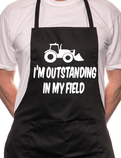 Adult Outstanding In My Field Farmer BBQ Cooking Funny Novelty Apron