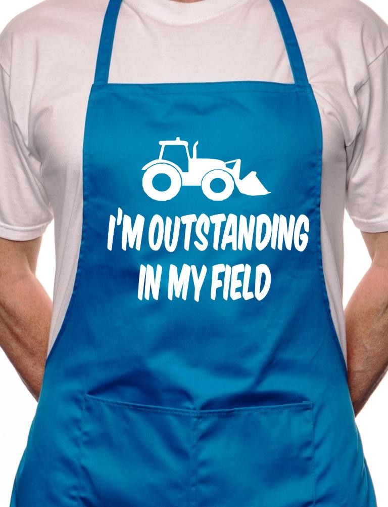 Adult Outstanding In My Field Farmer BBQ Cooking Funny Novelty Apron