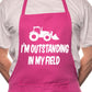 Adult Outstanding In My Field Farmer BBQ Cooking Funny Novelty Apron