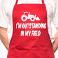 Adult Outstanding In My Field Farmer BBQ Cooking Funny Novelty Apron