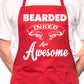 Adult Bearded Inked & Awesome Tattoo BBQ Cooking Funny Novelty Apron
