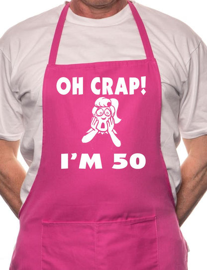 Adult Oh Crap I'm 50 Ladies Birthday BBQ Cooking Funny Novelty Apron