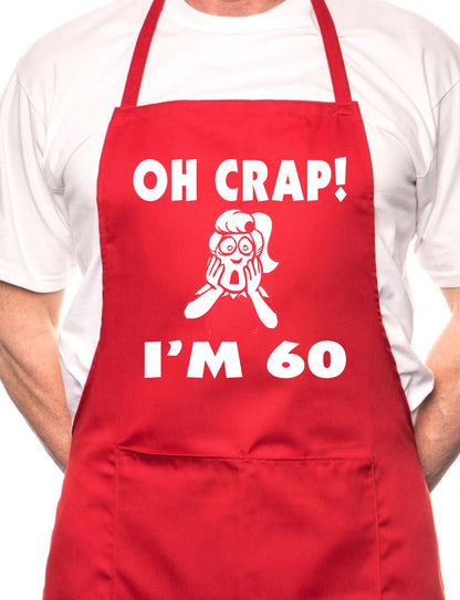 Oh Crap I'm 60 Ladies Birthday BBQ Cooking Apron