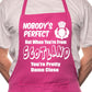 Adult Scotland Scottish Perfect BBQ Cooking Funny Novelty Apron