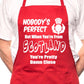 Adult Scotland Scottish Perfect BBQ Cooking Funny Novelty Apron
