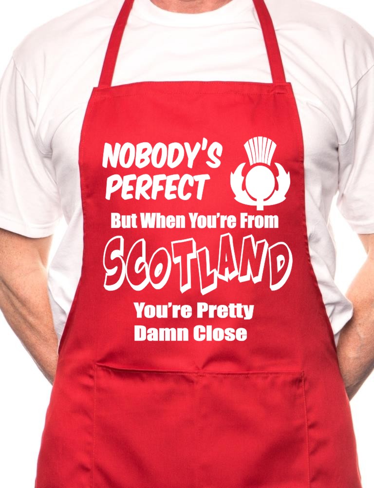 Adult Scotland Scottish Perfect BBQ Cooking Funny Novelty Apron