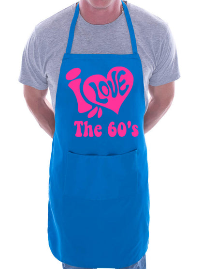 I Love The 60's Retro Music BBQ Cooking Apron