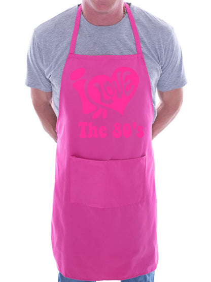 I Love The 80's Retro Music BBQ Cooking Apron
