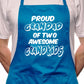 Adult Proud Grandad 2 Grandkids BBQ Cooking Funny Novelty Apron